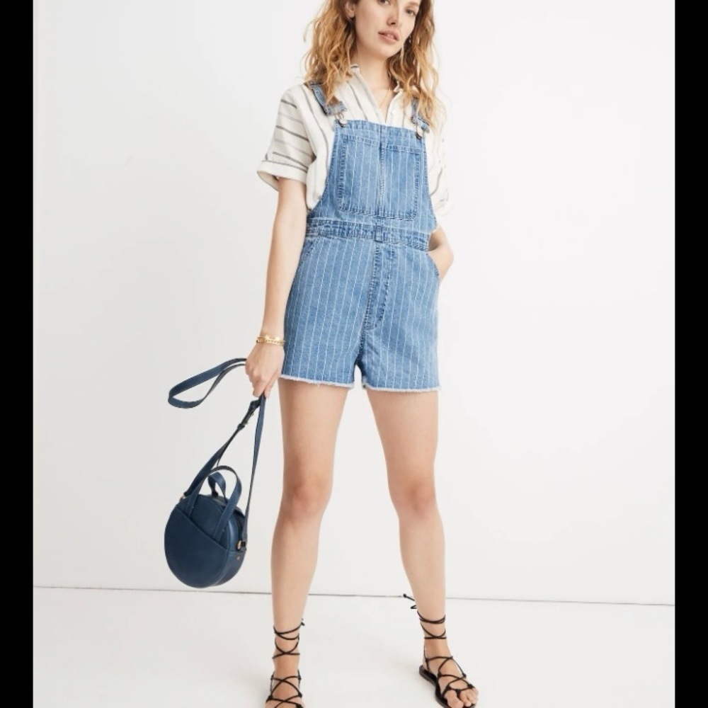 Madewell Blue Denim Overalls Classic Style